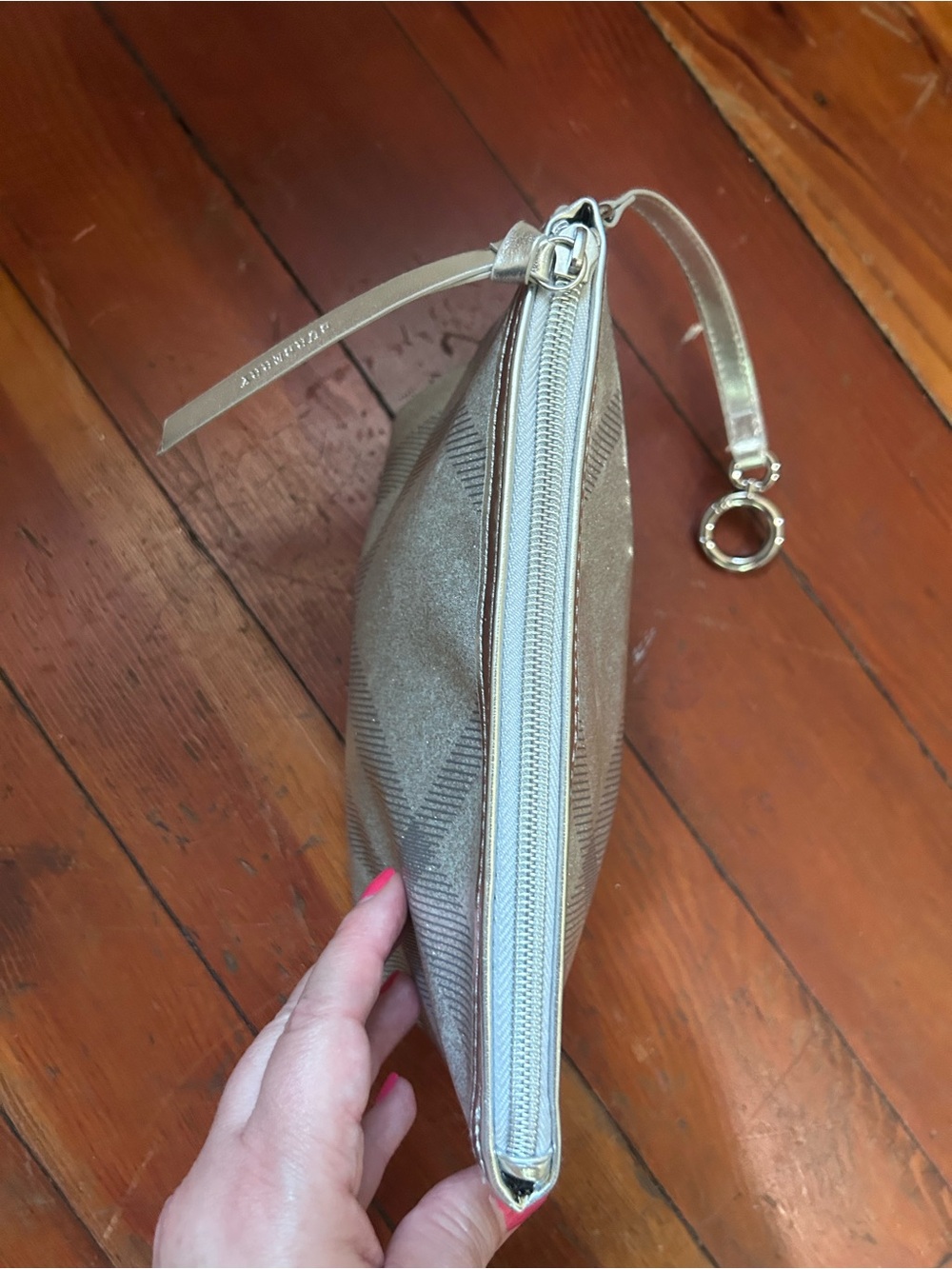 Burberry Silver Metallic Cosmetic Pouch - Picture 13 of 16